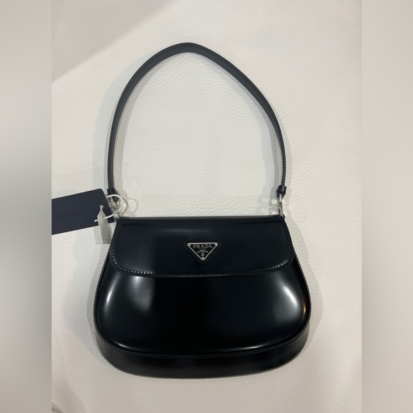 Prada Cleo brushed leather shoulder bag with flap - Picture 1 of 7